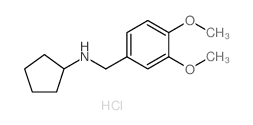 N-[(3,4-dimethoxyphenyl)methyl]cyclopentanamine,hydrochloride structure