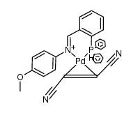 (η2-fumaronitrile)(Ph2PC6H4CHNC6H4OMe-4)palladium(0) Structure