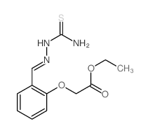 Acetic acid,2-[2-[[2-(aminothioxomethyl)hydrazinylidene]methyl]phenoxy]-, ethyl ester结构式