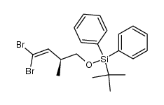 (3S)-1,1-dibromo-4-(tert-butyldiphenylsilyloxy)-3-methyl-1-butene Structure