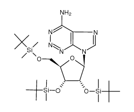 4-amino-7-[2,3,5-tri-O-(t-butyldimethylsilyl)-β-D-ribofuranosyl]imidazo[4,5-d][1,2,3]triazine结构式