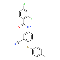 2,4-DICHLORO-N-(3-CYANO-4-[(4-METHYLPHENYL)SULFANYL]PHENYL)BENZENECARBOXAMIDE picture