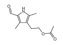 3,5-dimethyl-4-(2-acetoxyethyl)-2-formylpyrrole结构式