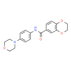 N-(4-morpholinophenyl)-2,3-dihydrobenzo[b][1,4]dioxine-6-carboxamide structure