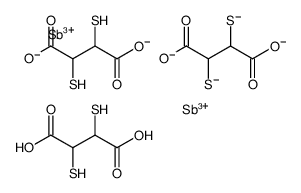 antimony(3+),1,4-dihydroxy-1,4-dioxobutane-2,3-dithiolate Structure