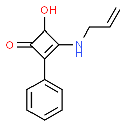 2-Cyclobuten-1-one, 4-hydroxy-2-phenyl-3-(2-propenylamino)- (9CI)结构式