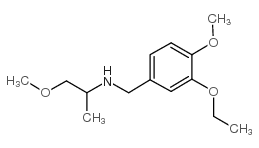 N-[(3-ethoxy-4-methoxyphenyl)methyl]-1-methoxypropan-2-amine structure