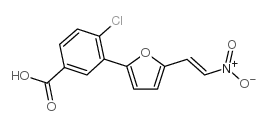 4-chloro-3-[5-(2-nitroethenyl)furan-2-yl]benzoic acid structure