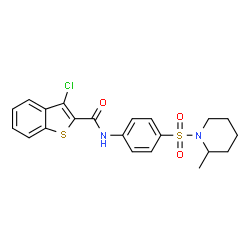 3-chloro-N-{4-[(2-methylpiperidin-1-yl)sulfonyl]phenyl}-1-benzothiophene-2-carboxamide picture