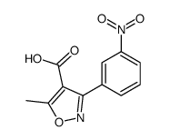 5-methyl-3-(3-nitrophenyl)-1,2-oxazole-4-carboxylic acid结构式