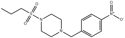 1-(4-硝基苯甲基)-4-(丙基磺酰)哌嗪结构式