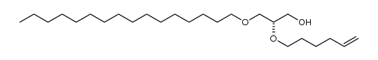 1-​Propanol, 3-​(hexadecyloxy)​-​2-​(5-​hexen-​1-​yloxy)​-​, (2S)​ Structure