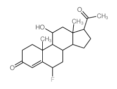 17-acetyl-6-fluoro-11-hydroxy-10,13-dimethyl-1,2,6,7,8,9,11,12,14,15,16,17-dodecahydrocyclopenta[a]phenanthren-3-one Structure