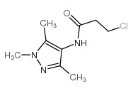 3-chloro-N-(1,3,5-trimethylpyrazol-4-yl)propanamide结构式