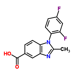 1-(2,4-Difluorophenyl)-2-methyl-1H-benzimidazole-5-carboxylic acid结构式