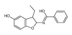 N-(3-ethyl-5-hydroxy-2,3-dihydro-1-benzofuran-2-yl)benzamide结构式