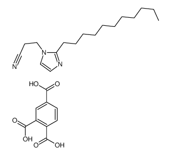 benzene-1,2,4-tricarboxylic acid,3-(2-undecylimidazol-1-yl)propanenitrile Structure