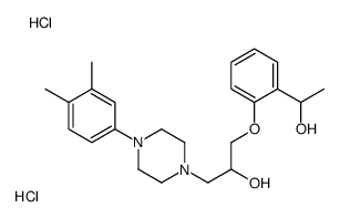 1-[4-(3,4-dimethylphenyl)piperazin-1-yl]-3-[2-(1-hydroxyethyl)phenoxy]propan-2-ol,dihydrochloride Structure