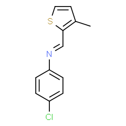 (4-chlorophenyl)[(3-methyl-2-thienyl)methylene]amine结构式