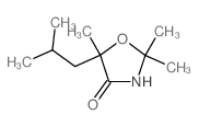 2,2,5-trimethyl-5-(2-methylpropyl)oxazolidin-4-one Structure