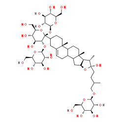 [(22R)-26-(β-D-Glucopyranosyloxy)-22-hydroxyfurost-5-en-3β-yl]6-O-(3-O-β-D-glucopyranosyl-β-D-glucopyranosyl)-β-D-glucopyranoside结构式