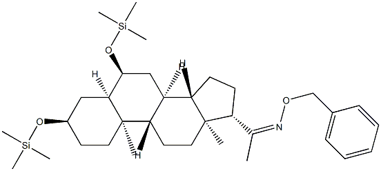 3α,6α-Bis(trimethylsiloxy)-5β-pregnan-20-one O-benzyl oxime结构式