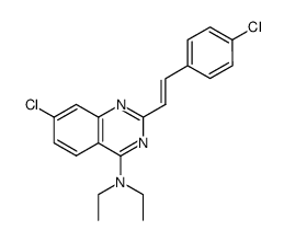 [7-chloro-2-(4-chloro-styryl)-quinazolin-4-yl]-diethyl-amine Structure