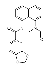 benzo[1,3]dioxole-5-carboxylic acid 8-(formyl-methyl-amino)-naphthalen-1-ylamide Structure