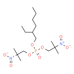 Bis(2-methyl-2-nitropropyl)(2-ethylhexyl) =phosphate structure