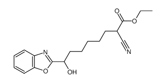 ethyl 8-(1,3-benzoxazol-2-yl)-2-cyano-8-hydroxyoctanoate结构式