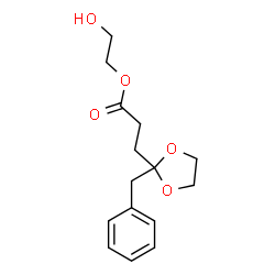 2-hydroxyethyl 2-benzyl-1,3-dioxolane-2-propionate structure