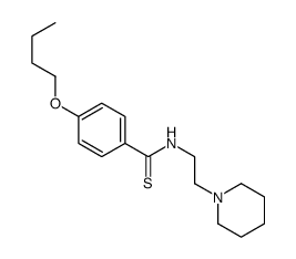 p-Butoxy-N-(2-piperidinoethyl)benzothioamide structure