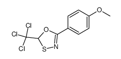 5-(p-methoxyphenyl)-2-trichloromethyl-1,3,4-oxathiazole结构式