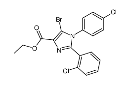 5-bromo-1-(4-chloro-phenyl)-2-(2-chloro-phenyl)-1H-imidazole-4-carboxylic acid ethyl ester Structure