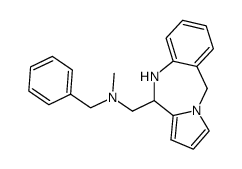 11-[[(benzyl)(methyl)amino]methyl]-10,11-dihydro-5H-pyrrolo[2,1-c][1,4]benzodiazepine结构式