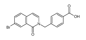 4-[(7-bromo-1-oxoisoquinolin-2-yl)methyl]benzoic acid结构式