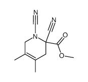 1,2-dicyano-4,5-dimethyl-1,2,3,6-tetrahydro-pyridine-2-carboxylic acidmethyl ester结构式