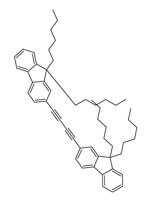 2-[4-(9,9-dihexylfluoren-2-yl)buta-1,3-diynyl]-9,9-dihexylfluorene结构式