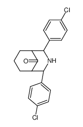 2,4-bis(4-chlorophenyl)-3-azabicyclo[3.3.1]nonan-9-one结构式