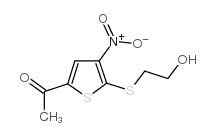 1-[5-[(2-HYDROXYETHYL)THIO]-4-NITRO-2-THIENYL]ETHAN-1-ONE Structure