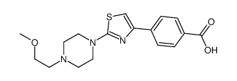 4-[2-[4-(2-methoxyethyl)piperazin-1-yl]-1,3-thiazol-4-yl]benzoic acid Structure