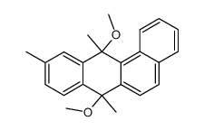 7,12-dimethoxy-7,10,12-trimethyl-7,12-dihydro-benz[a]anthracene结构式