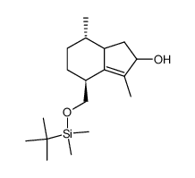 t-butyldimethylsilyloxymethyl-2 dimethyl-5,9 bicyclo<4,3,0>-nonene-1 (9)ol-8 Structure