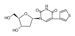 5-(thiophene-3-yl)-2'-deoxyuridine结构式