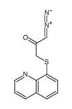 1-diazonio-3-quinolin-8-ylsulfanylprop-1-en-2-olate Structure