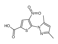 2-Thiophenecarboxylic acid,5-(3,5-dimethylpyrazol-1-yl)-4-nitro- (7CI) Structure