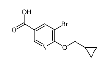 5-bromo-6-(cyclopropylmethoxy)pyridine-3-carboxylic acid结构式