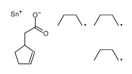 tributylstannyl 2-cyclopent-2-en-1-ylacetate Structure