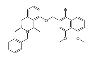(1S,3R)-2-benzyl-8-((1-bromo-4,5-dimethoxynaphthalen-2-yl)methoxy)-1,3-dimethyl-1,2,3,4-tetrahydroisoquinoline Structure