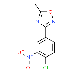 3-(4-CHLORO-3-NITRO-PHENYL)-5-METHYL-[1,2,4]OXADIAZOLE结构式